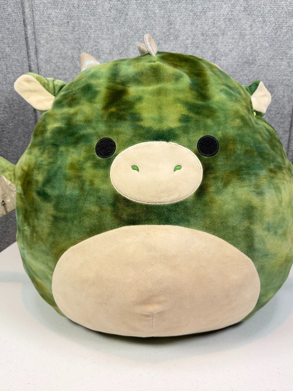 LARGE 16" Squishmallows Duke Dragon HTF 2020 Kellytoy Green Large Plush Q042